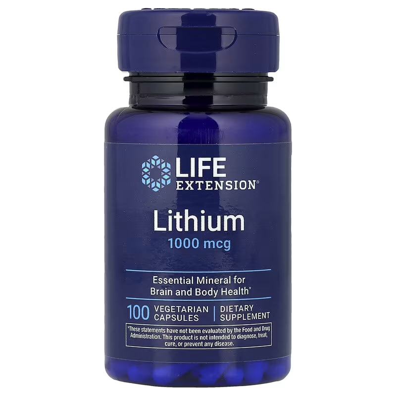 Life Extension Lithium 1 mg, 100 vegetarische Kapseln